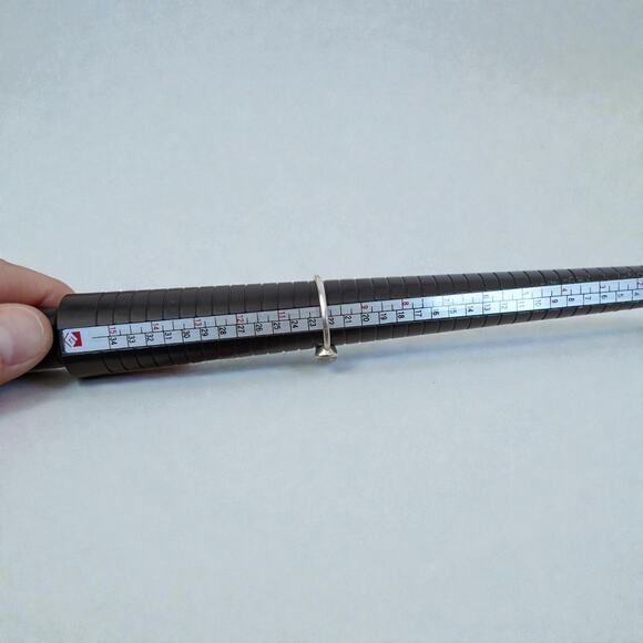 Vintage Sterling Silver 925 Blue Tourmaline Minimalist Stack Ring SIZE 10 - Picture 5 of 8